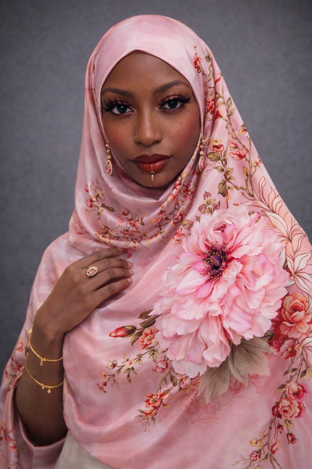 Blushed modesty hijab