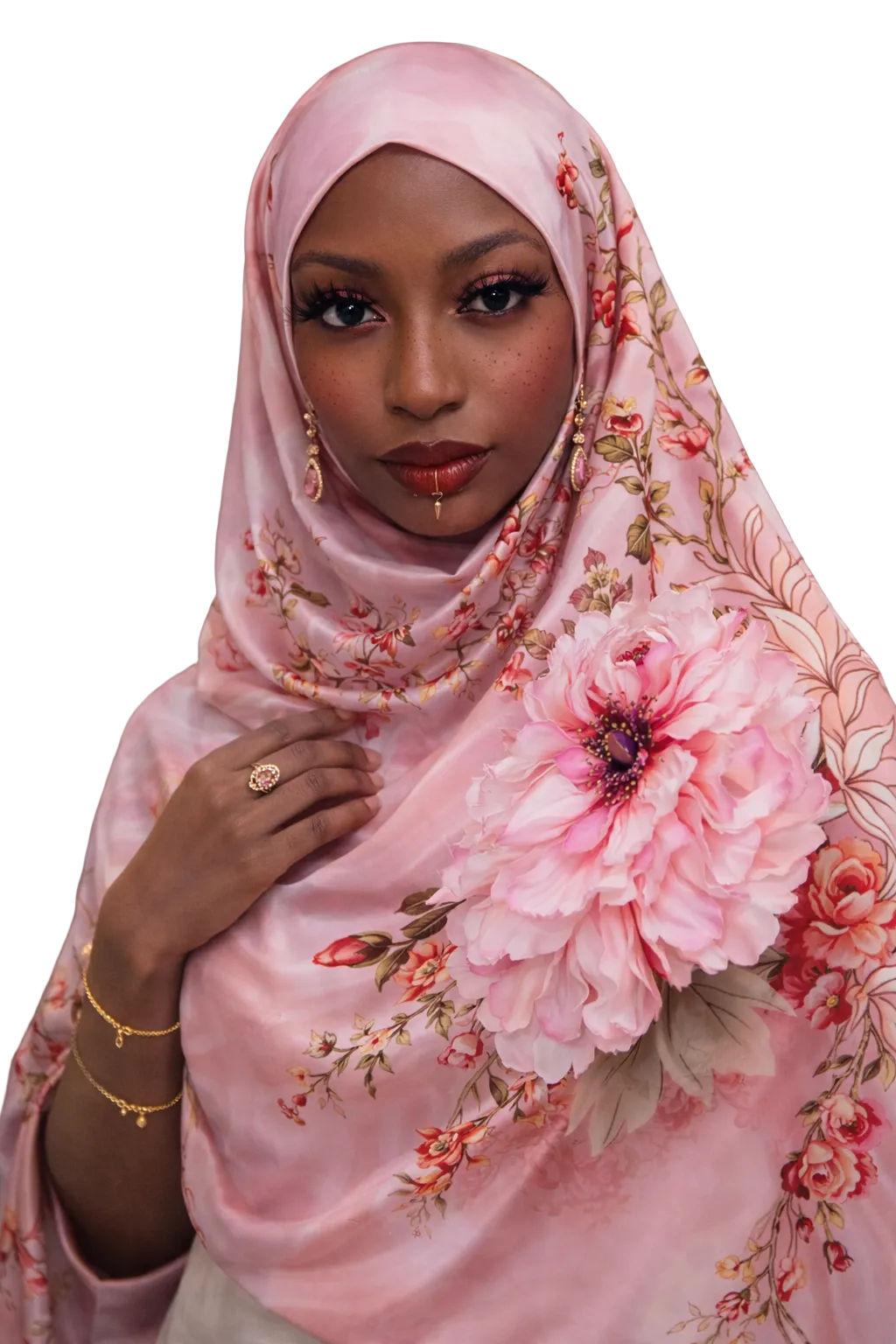 Blushed modesty hijab