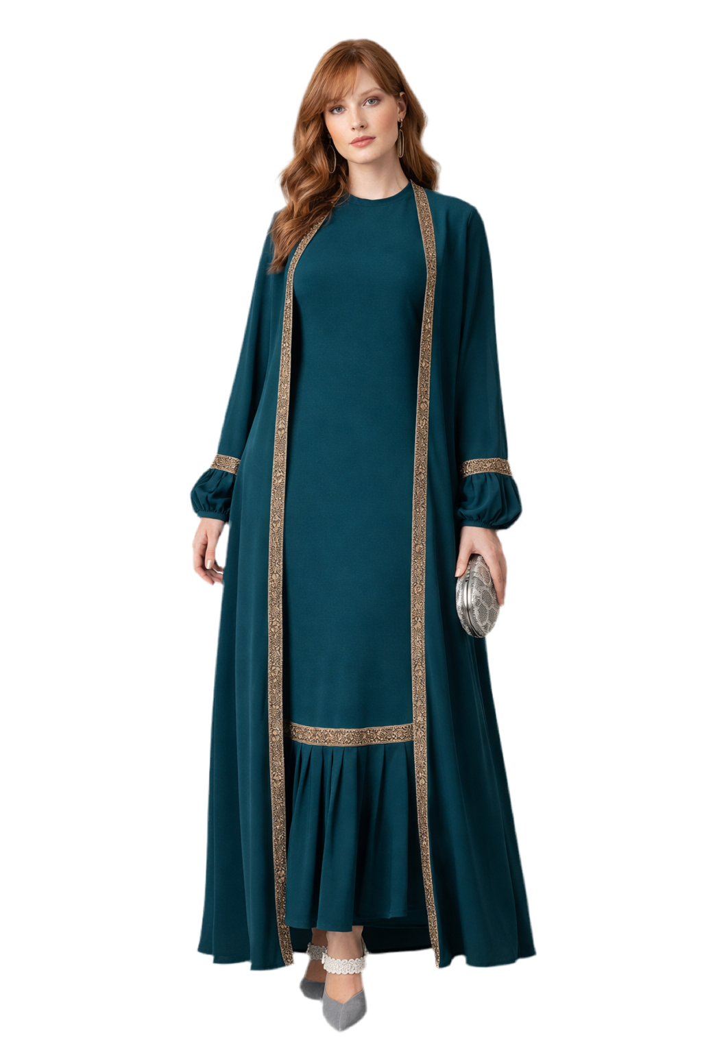 Modest sequin gown and abaya (6 colors)