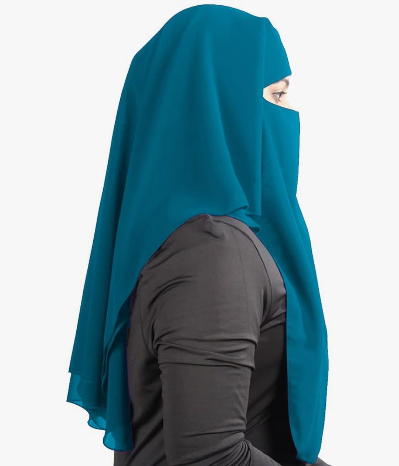 MyBatua Saudi Niqab In Breathable Georgette 1pc Face Veil (11 colors)