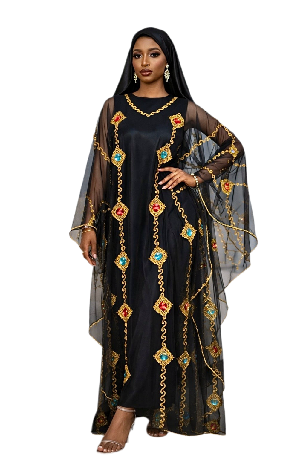 Sheer and elegant kaftan
