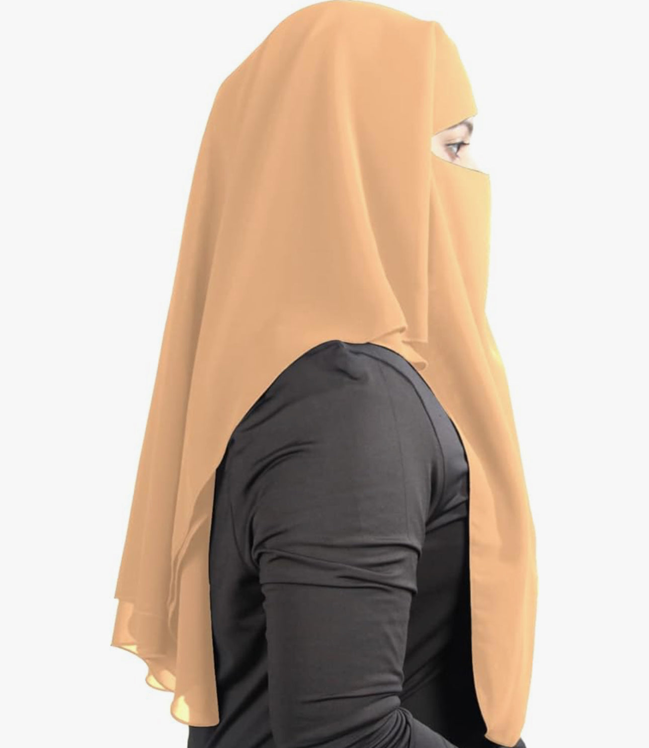 MyBatua Saudi Niqab In Breathable Georgette 1pc Face Veil (11 colors)