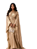 Loose batwing shining abaya (5 colors)
