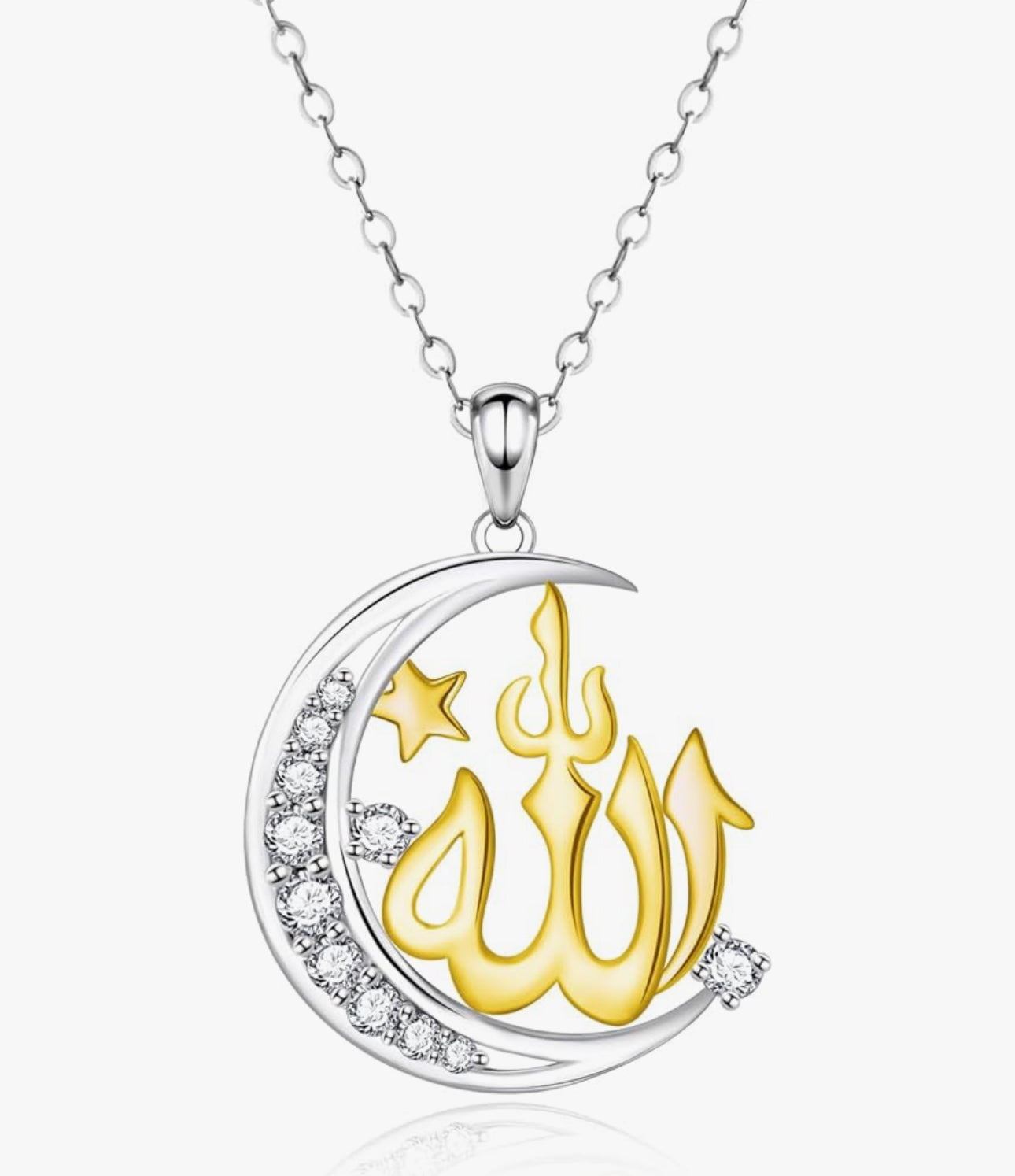 Islamic Necklace for Women 925 Sterling Silver Islamic Pendant Necklace