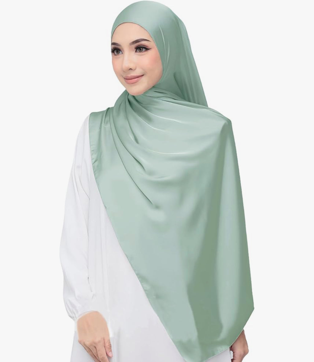 Lina & Lily Satin Hijab Head Scarf Shawl Wrap (18 colors)