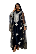 Sheer embroidered Abaya