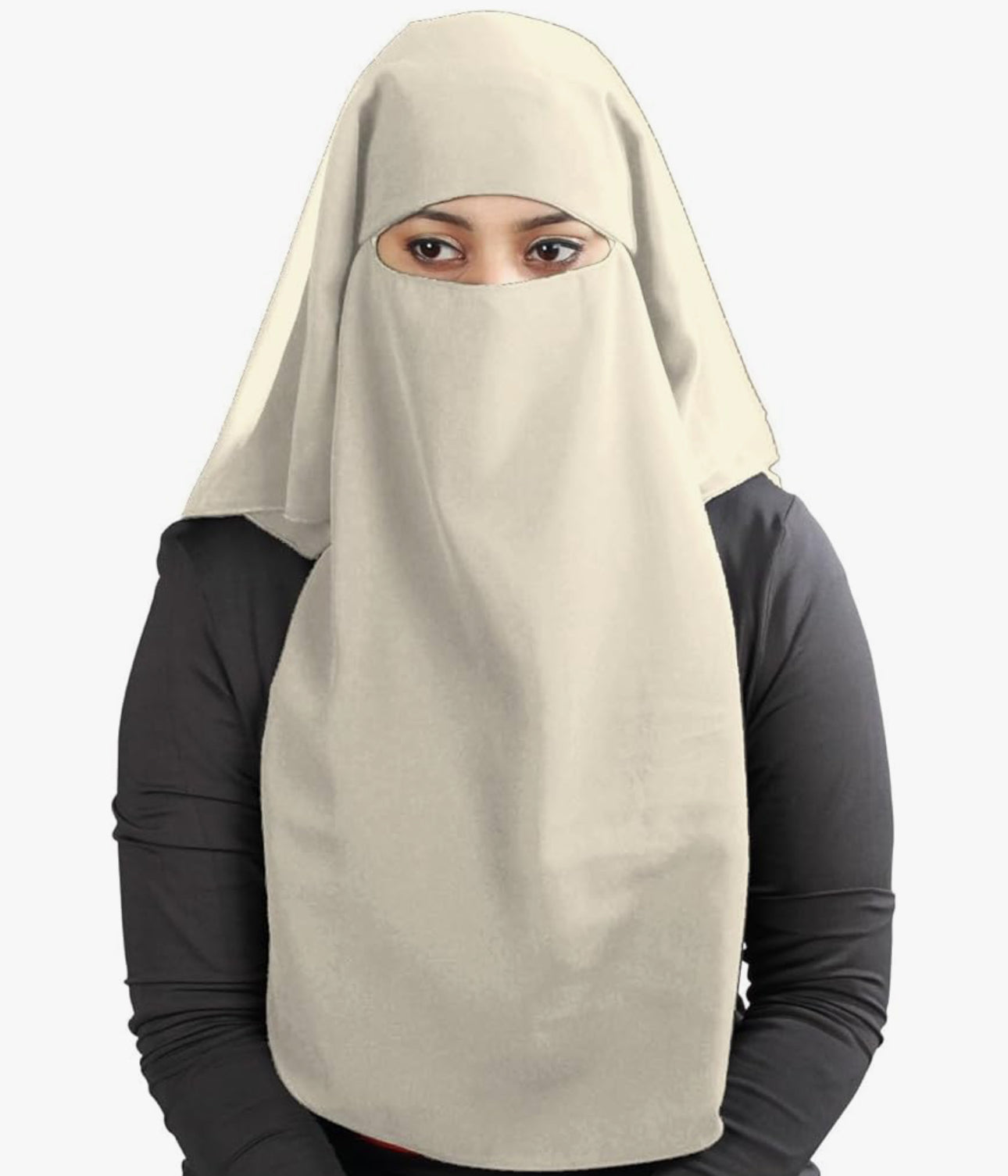 MyBatua Saudi Niqab In Breathable Georgette 1pc Face Veil (11 colors)