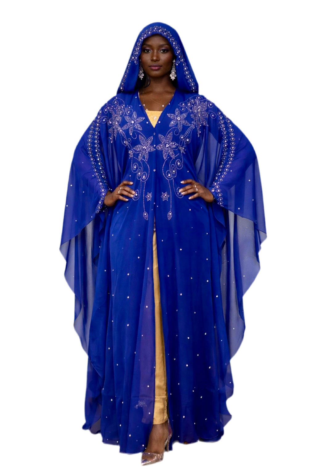 Sparkling blue abaya