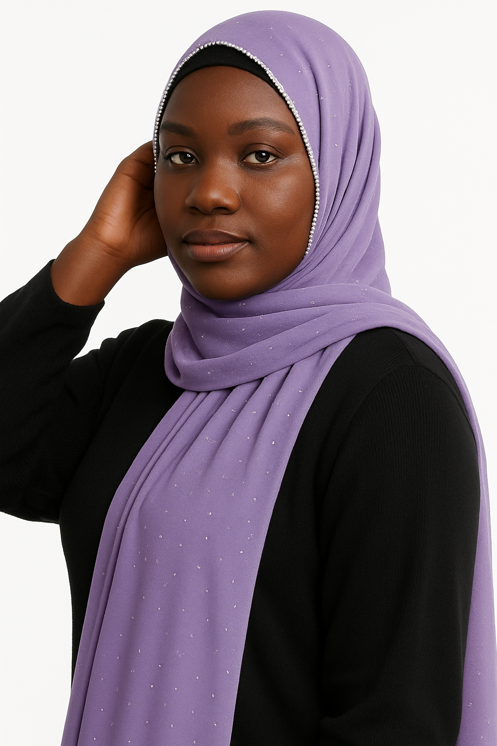 Hijab for Women Premium Chiffon Hijab Rhinestone Hijab Scraf for Women Muslim (12 colors)