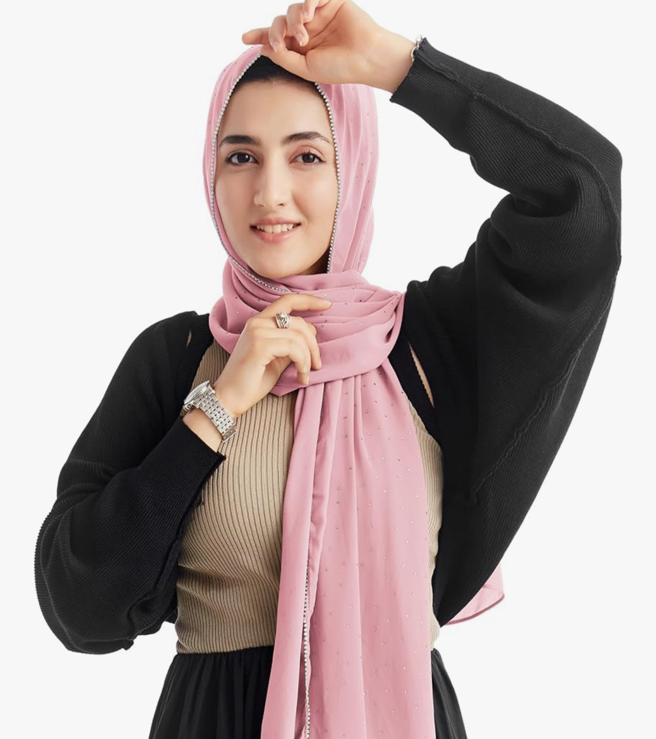 Hijab for Women Premium Chiffon Hijab Rhinestone Hijab Scraf for Women Muslim (12 colors)