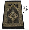 Black Islamic Prayer Mat/beads