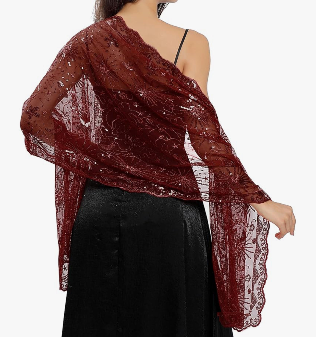 Moon Star Pashmina Wrap Silk Shawl