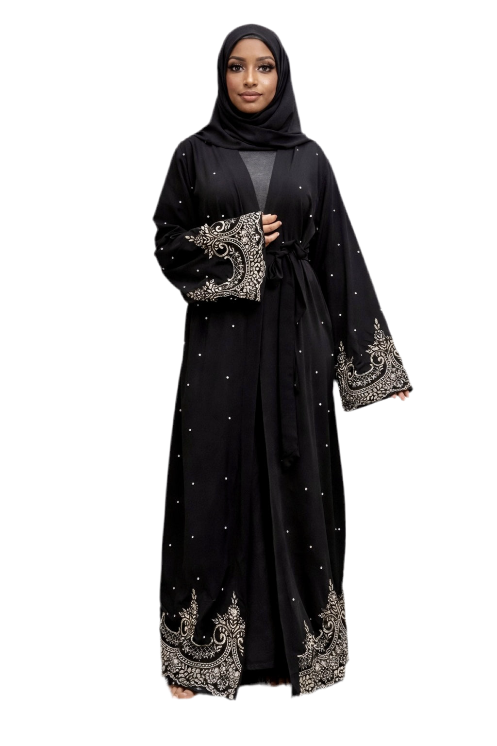 Rhinestones abaya (2 colors)