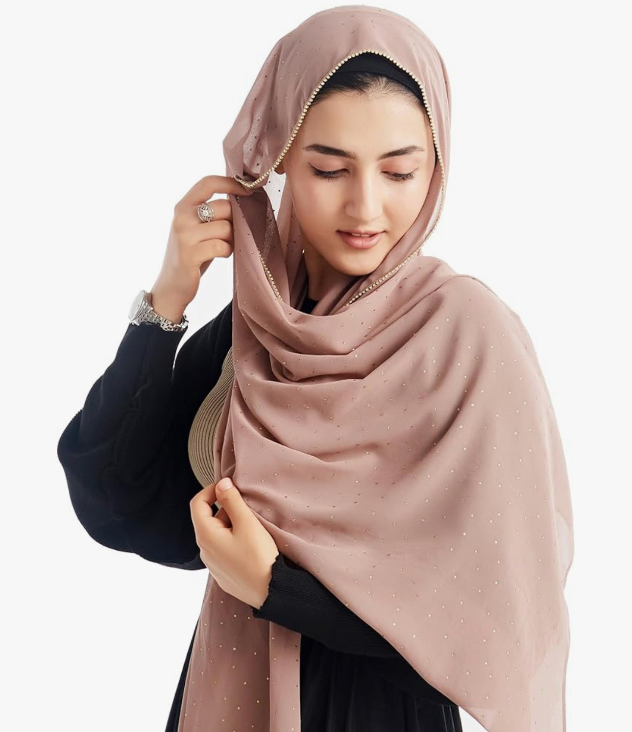 Hijab for Women Premium Chiffon Hijab Rhinestone Hijab Scraf for Women Muslim (12 colors)
