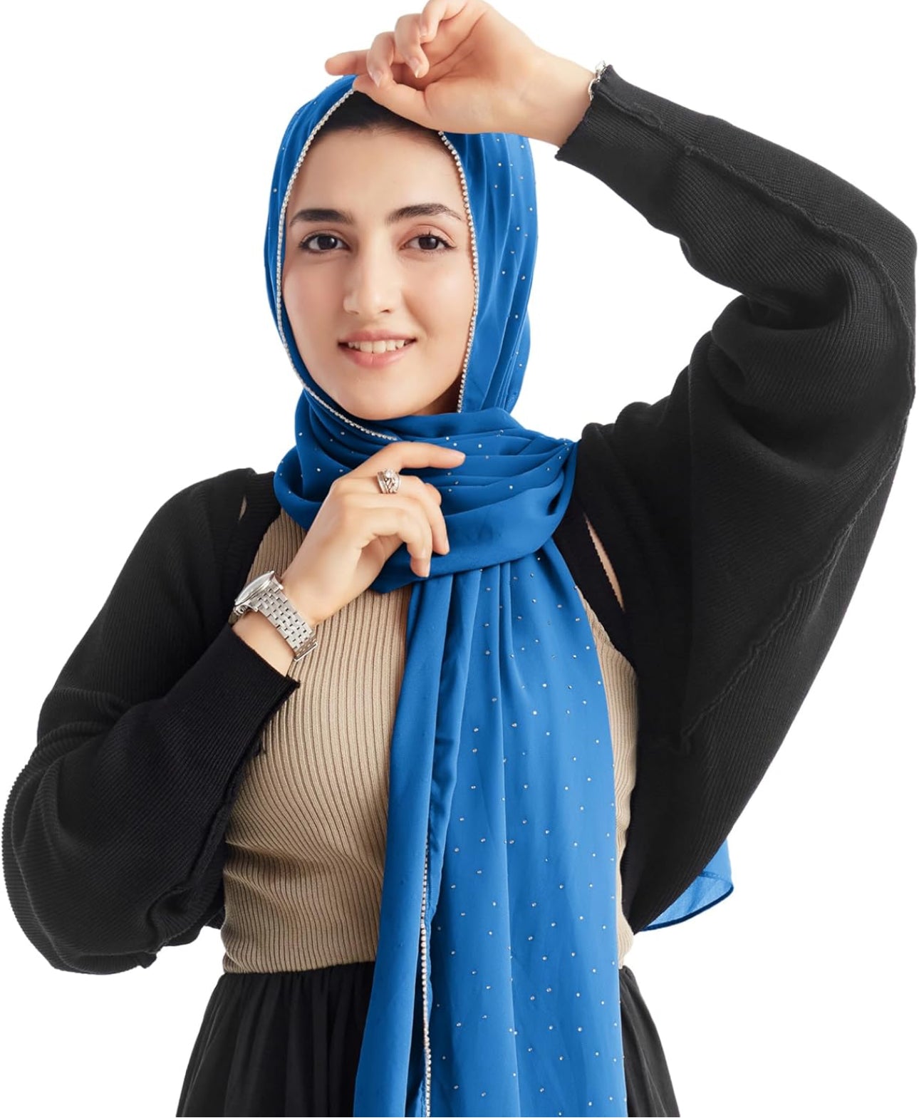 Hijab for Women Premium Chiffon Hijab Rhinestone Hijab Scraf for Women Muslim (12 colors)