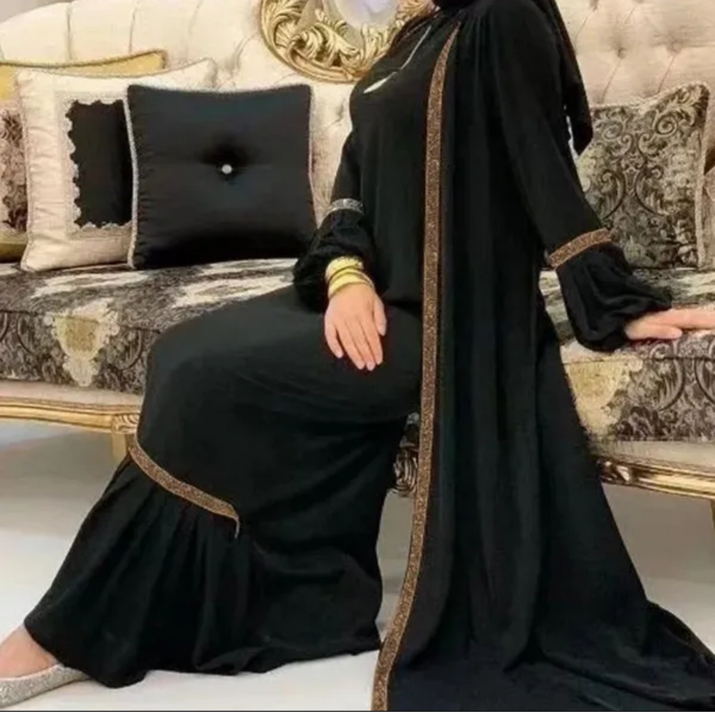 Modest sequin gown and abaya (6 colors)