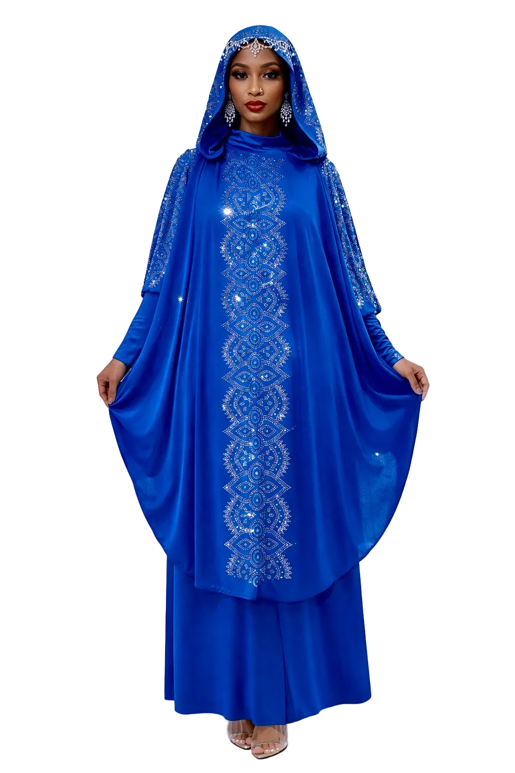Dazzling Ramadan prayer hoodie dress set (5 colors)