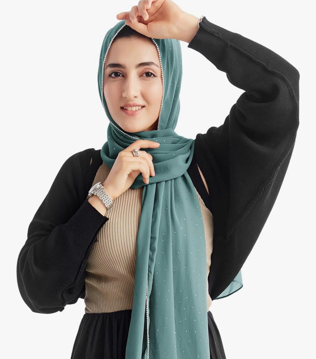 Hijab for Women Premium Chiffon Hijab Rhinestone Hijab Scraf for Women Muslim (12 colors)