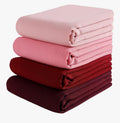 Febfim 4PCS Premium Dubai Muslim Women Chiffon Crinkle Hijab Scarf Plain Chiffon Bubble Hijab Wrap Shawl