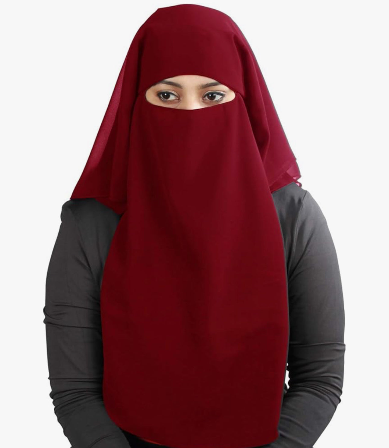 MyBatua Saudi Niqab In Breathable Georgette 1pc Face Veil (11 colors)