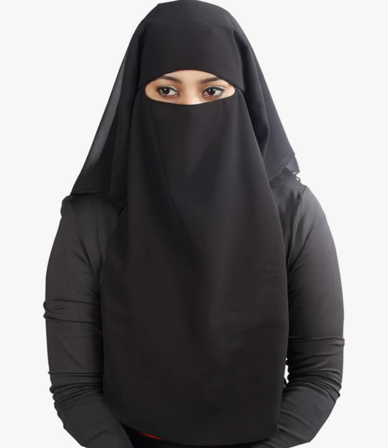 MyBatua Saudi Niqab In Breathable Georgette 1pc Face Veil (11 colors)