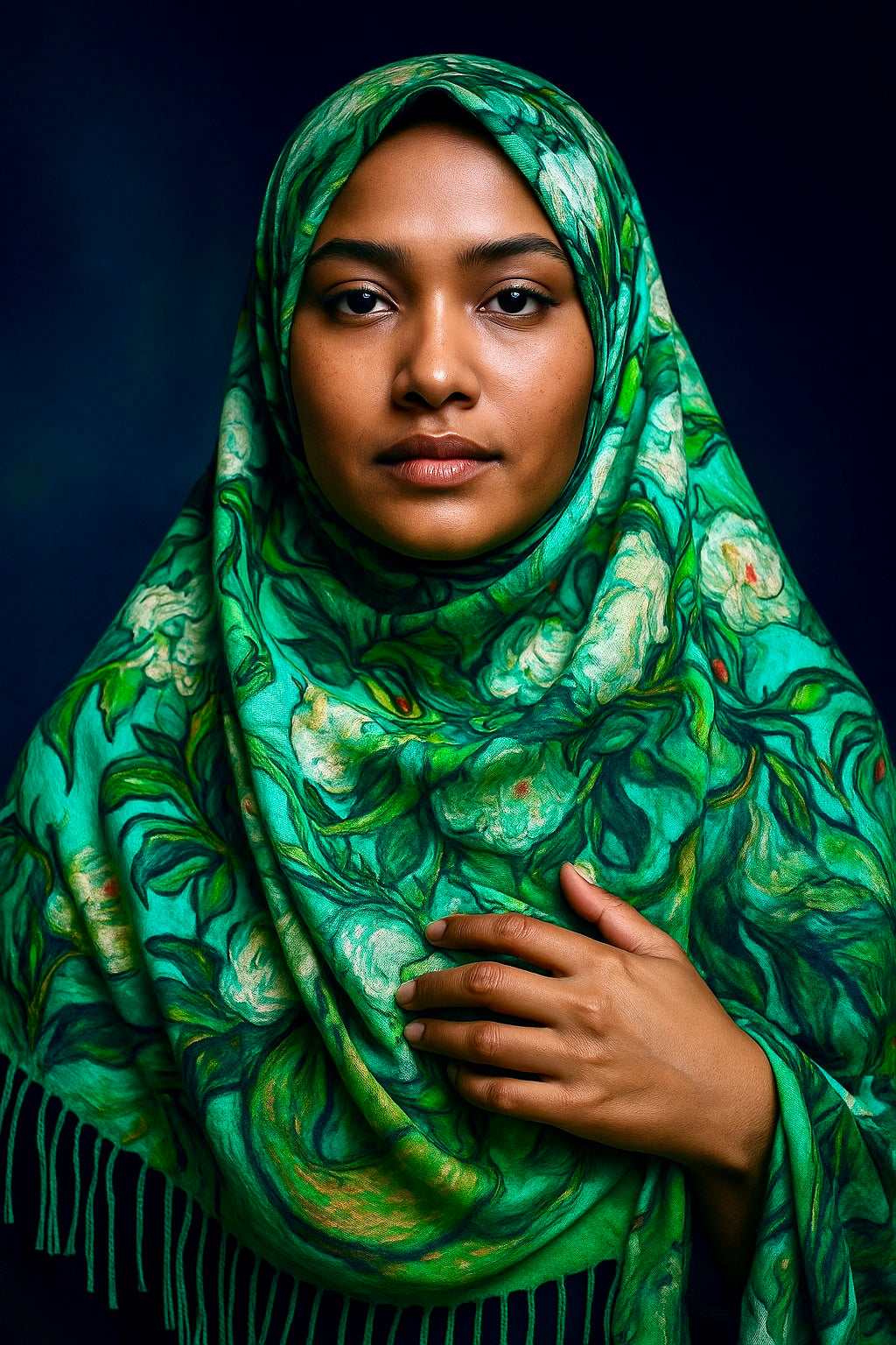 Green royalty scarf/hijab