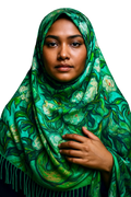 Green royalty scarf/hijab