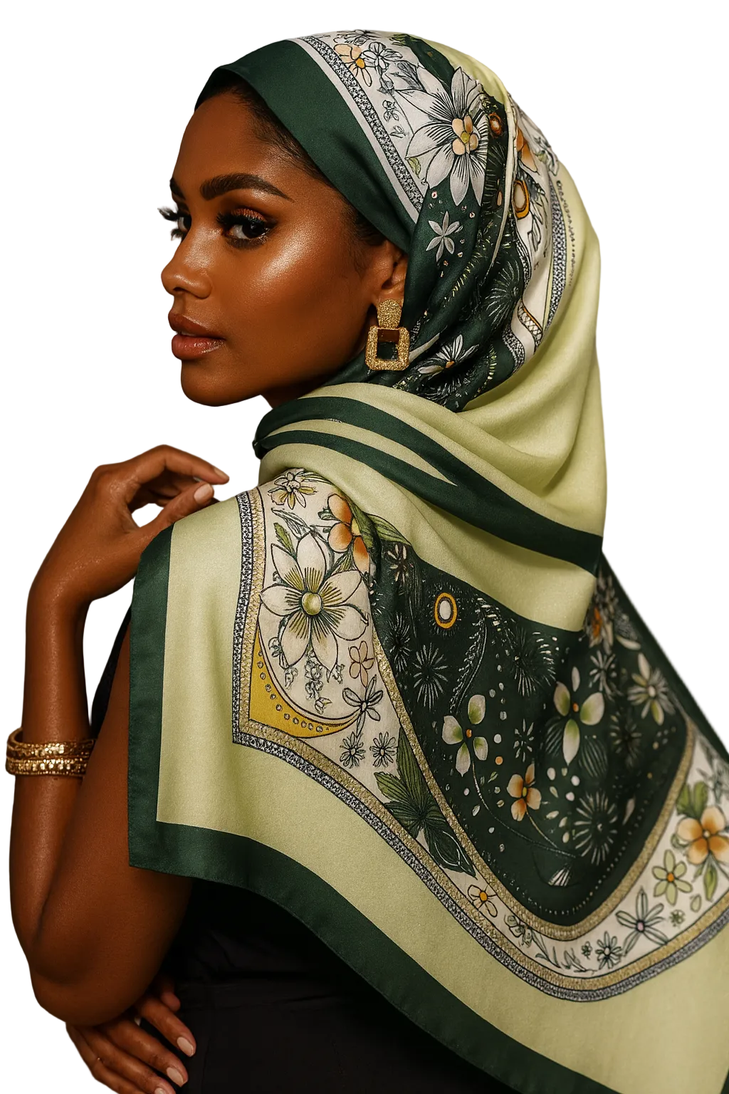 Green treasure scarf/hijab