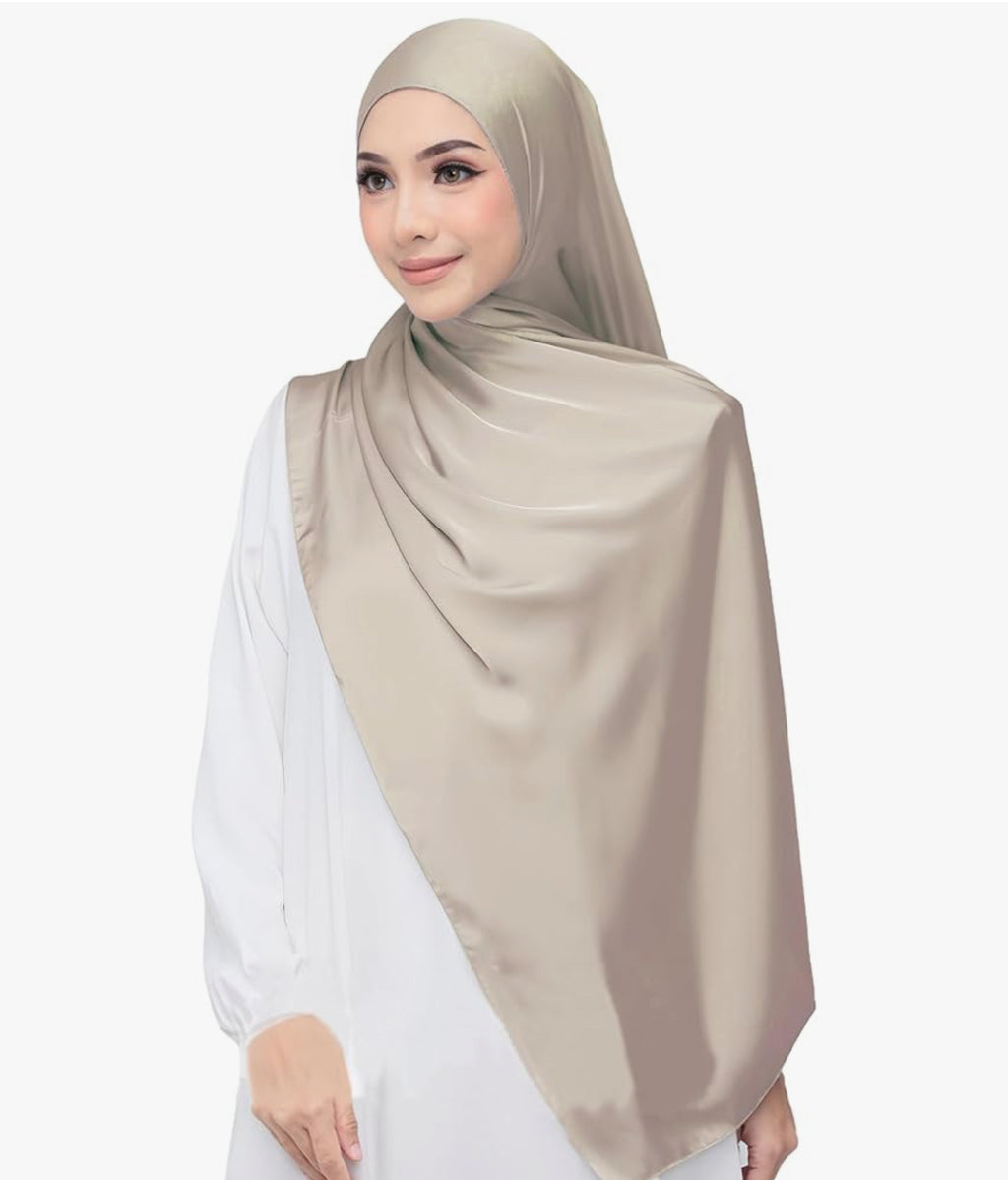 Lina & Lily Satin Hijab Head Scarf Shawl Wrap (18 colors)