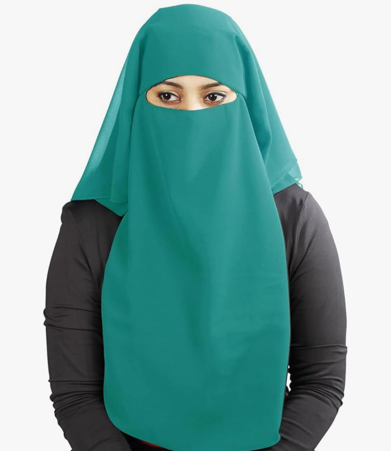 MyBatua Saudi Niqab In Breathable Georgette 1pc Face Veil (11 colors)