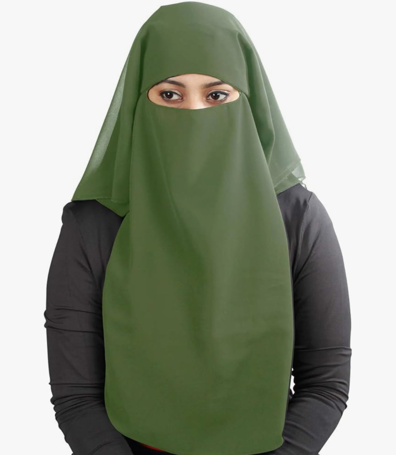 MyBatua Saudi Niqab In Breathable Georgette 1pc Face Veil (11 colors)