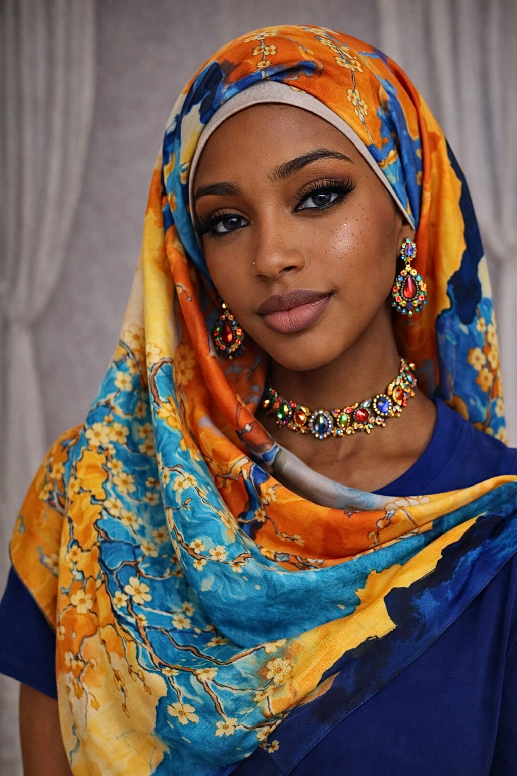 Her beauty scarf/hijab