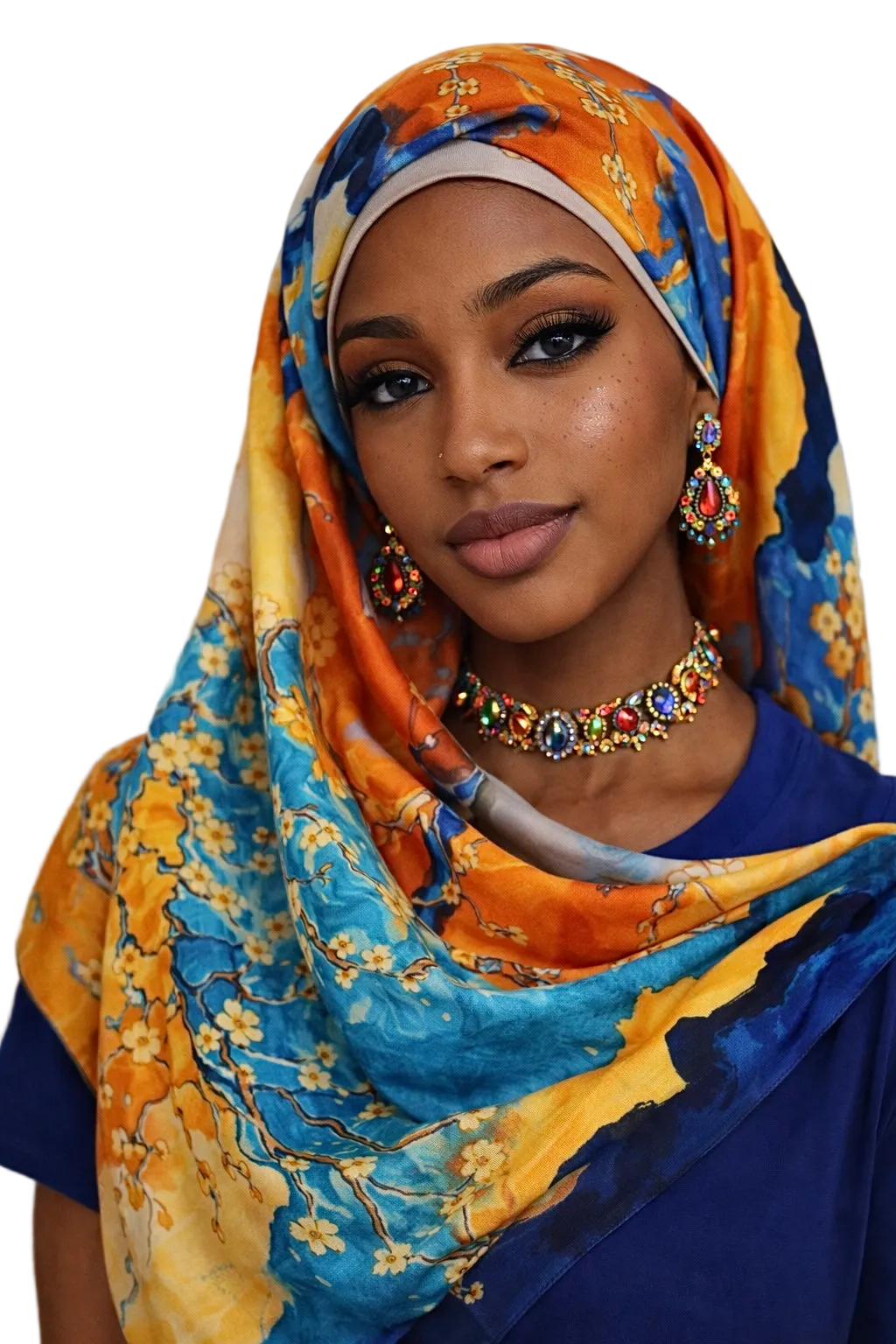 Her beauty scarf/hijab