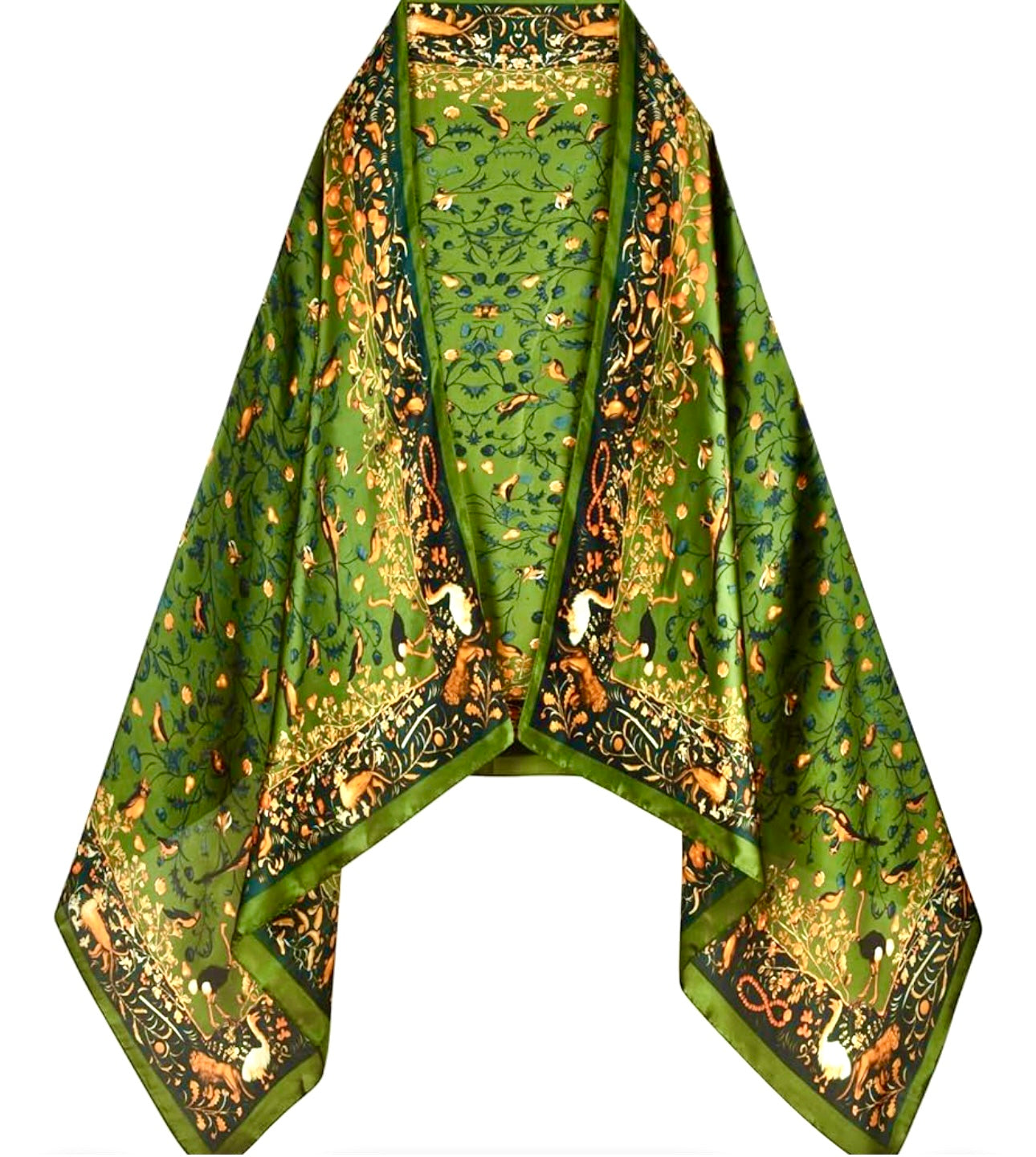 Green/gold Bloom hijab/scarf