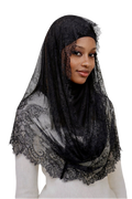 Lace floral print head covering (10 colors)