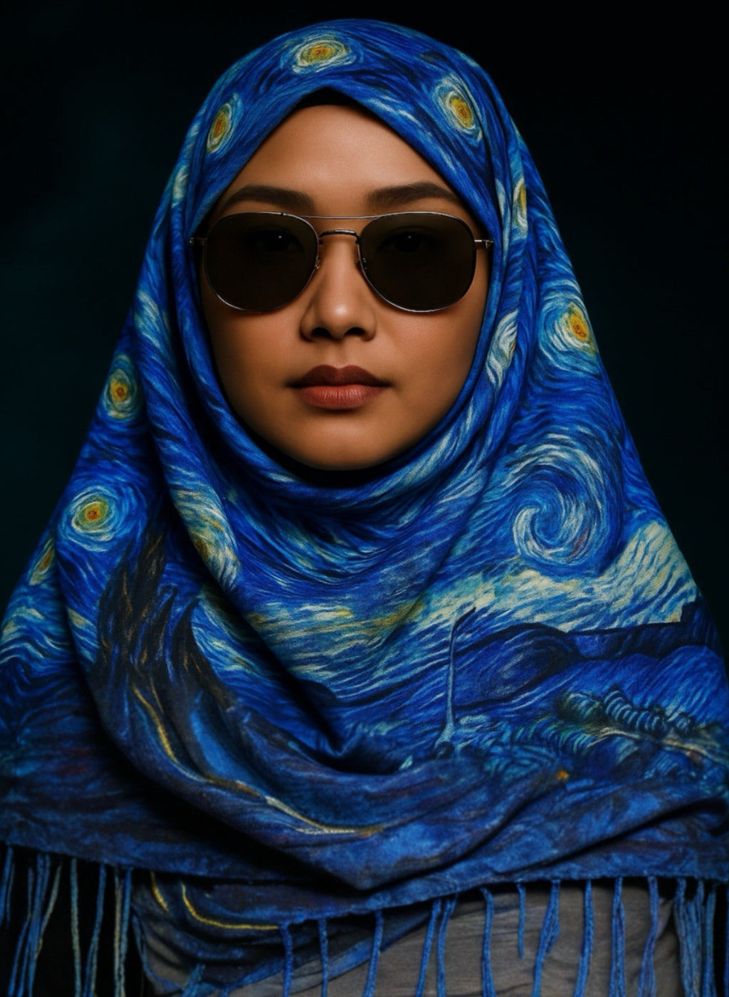 Starry night scarf/hijab