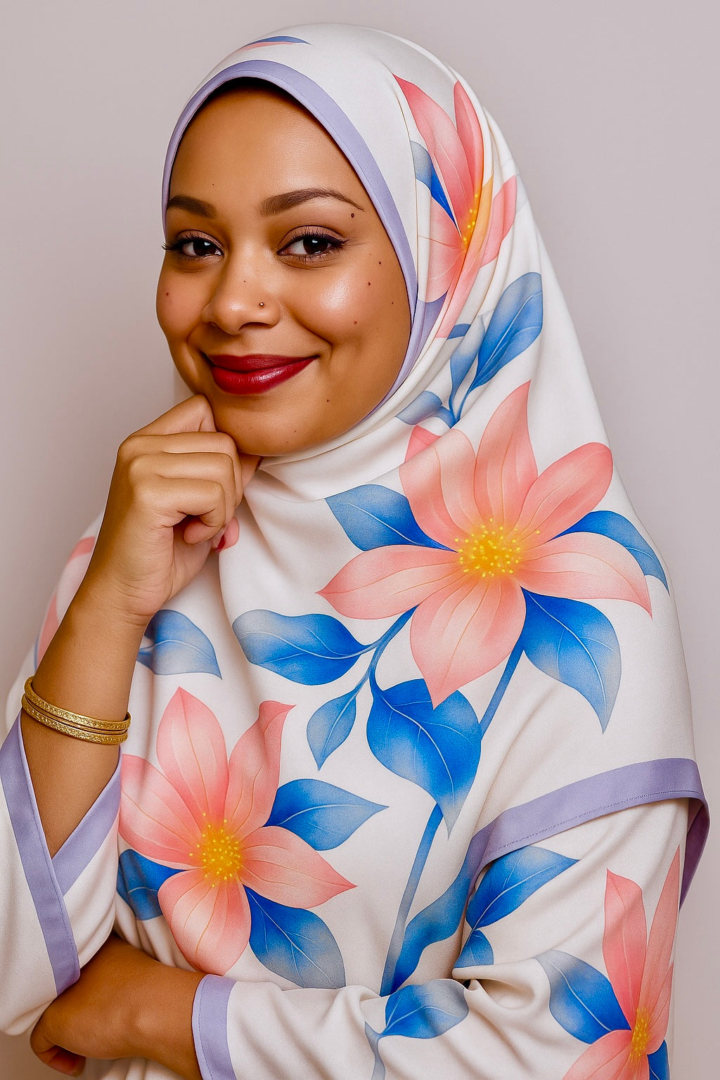Floral beauty scarf/hijab