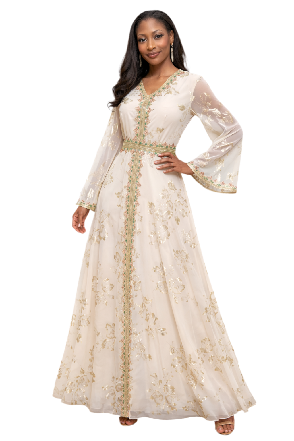 Embroidered lace calf dress(2 colors)