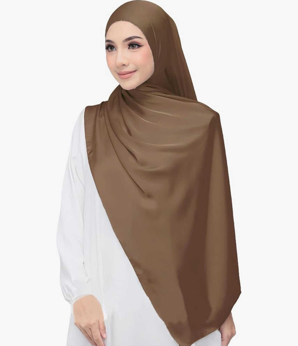 Lina & Lily Satin Hijab Head Scarf Shawl Wrap (18 colors)