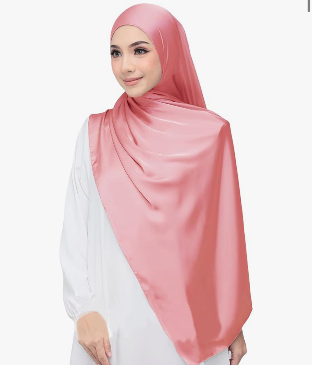 Lina & Lily Satin Hijab Head Scarf Shawl Wrap (18 colors)