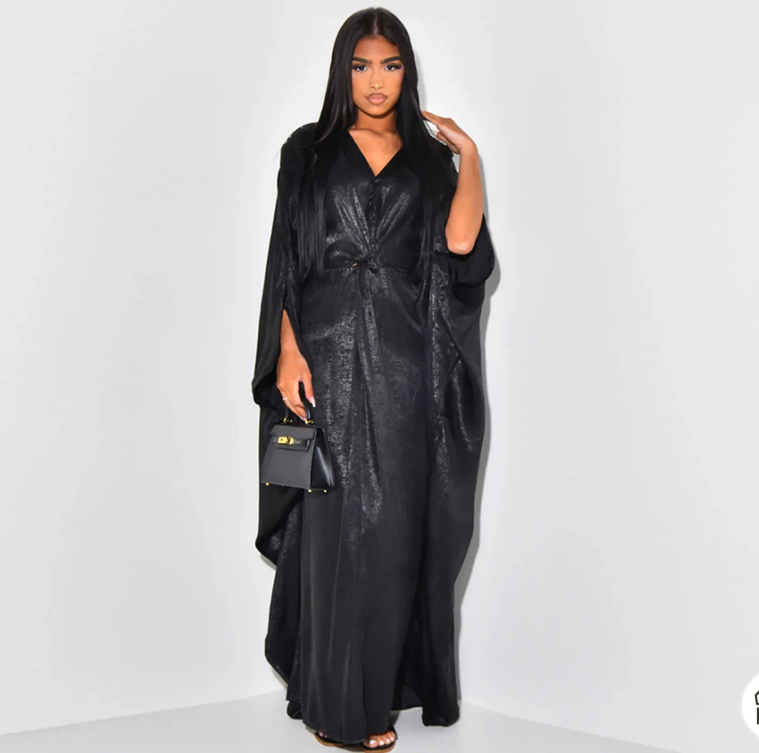 Loose batwing shining abaya (5 colors)