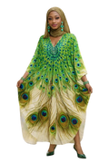 Green acre Peacock kaftan