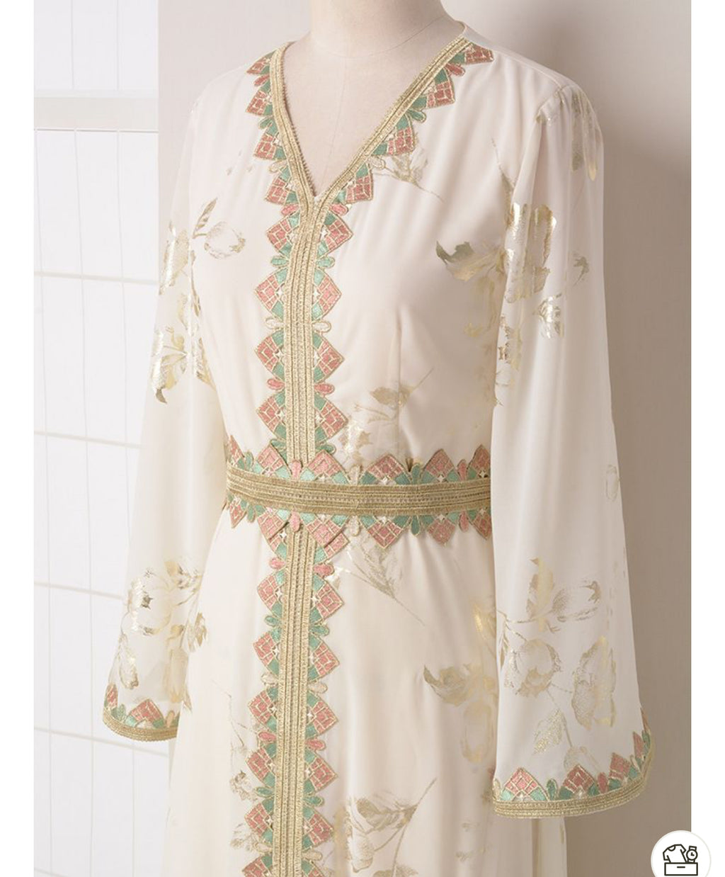 Embroidered lace calf dress(2 colors)