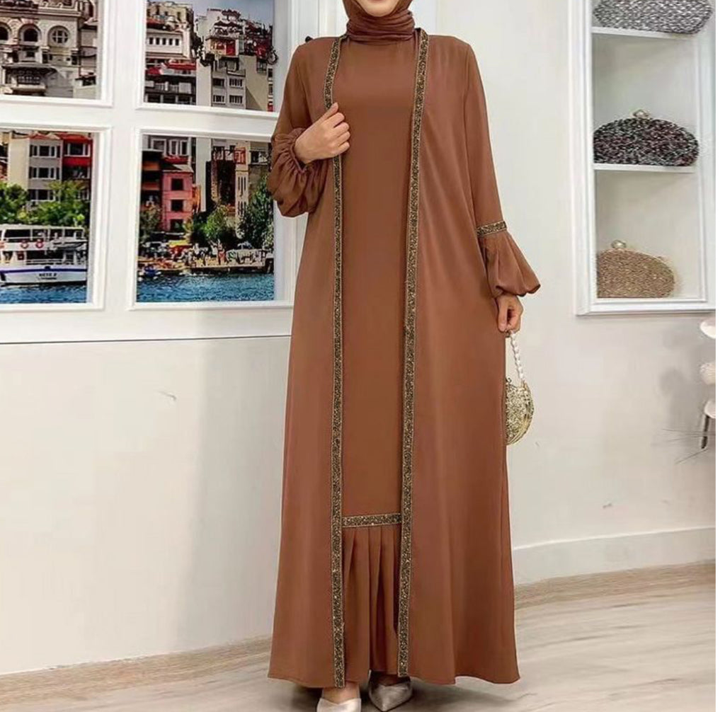 Modest sequin gown and abaya (6 colors)