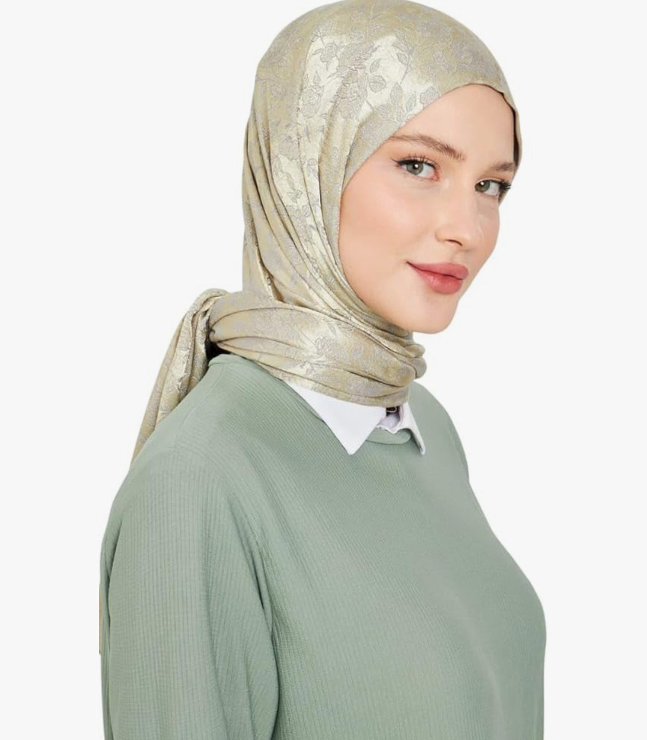 Hijab Scarf for Women – Long & Soft Hijab, Shawl, Head Scarf, Flower Shiny Jacquard Shawl – 29.5" x 72.8" (9 colors)