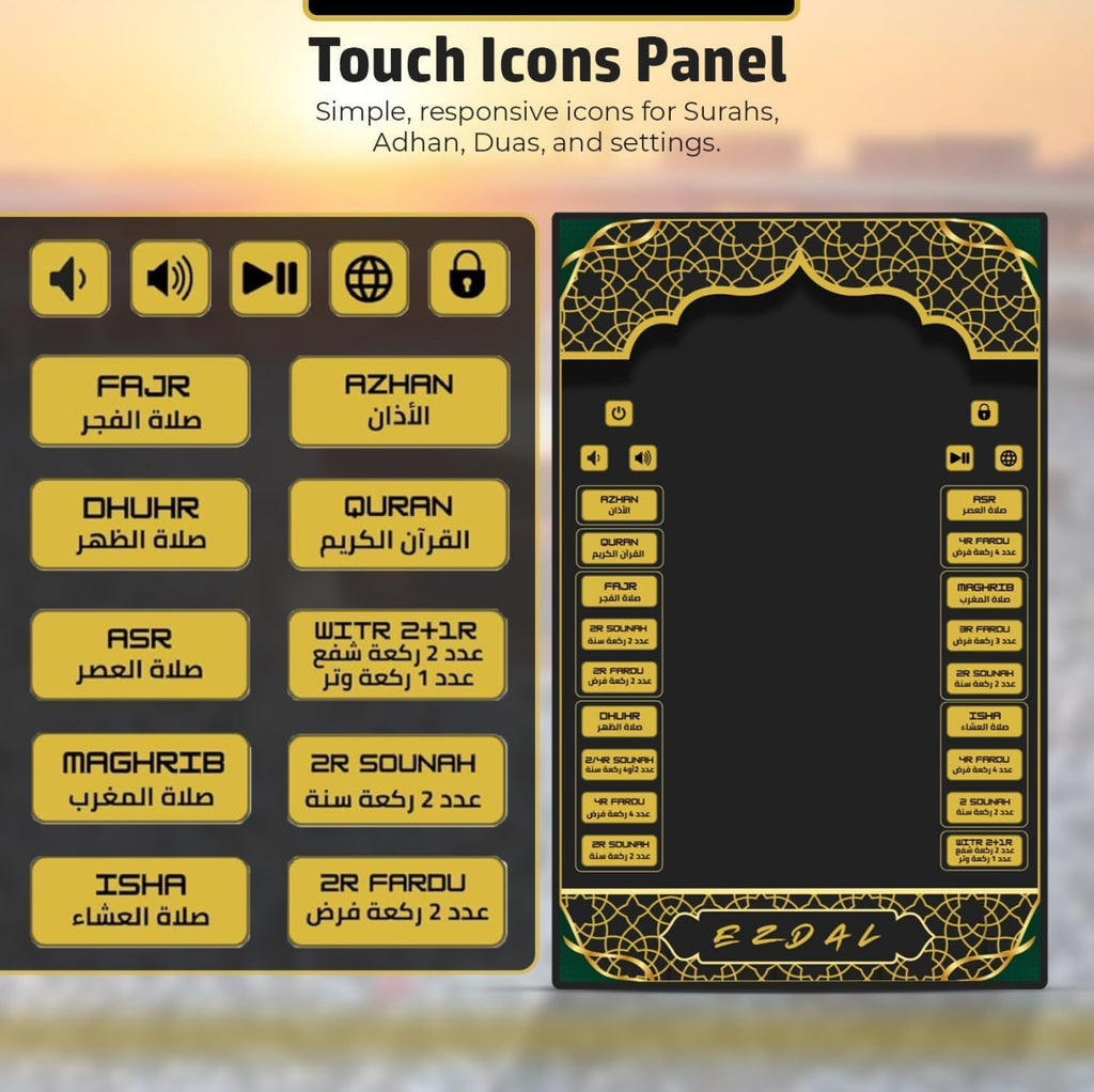 Electronic Islamic Learning Prayer Mat