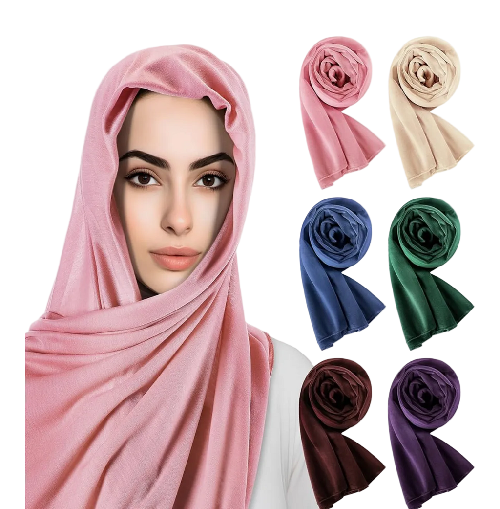 Hijab Scarves Muslim Head Wraps Jersey Hijab Soft Long Scarf Wrap Cotton Shawl