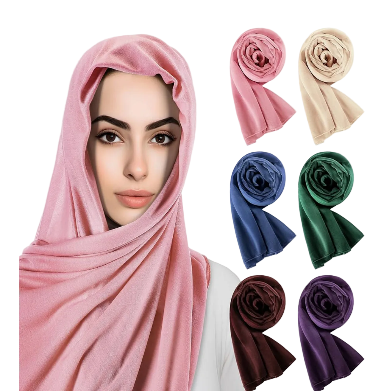 Hijab Scarves Muslim Head Wraps Jersey Hijab Soft Long Scarf Wrap Cotton Shawl