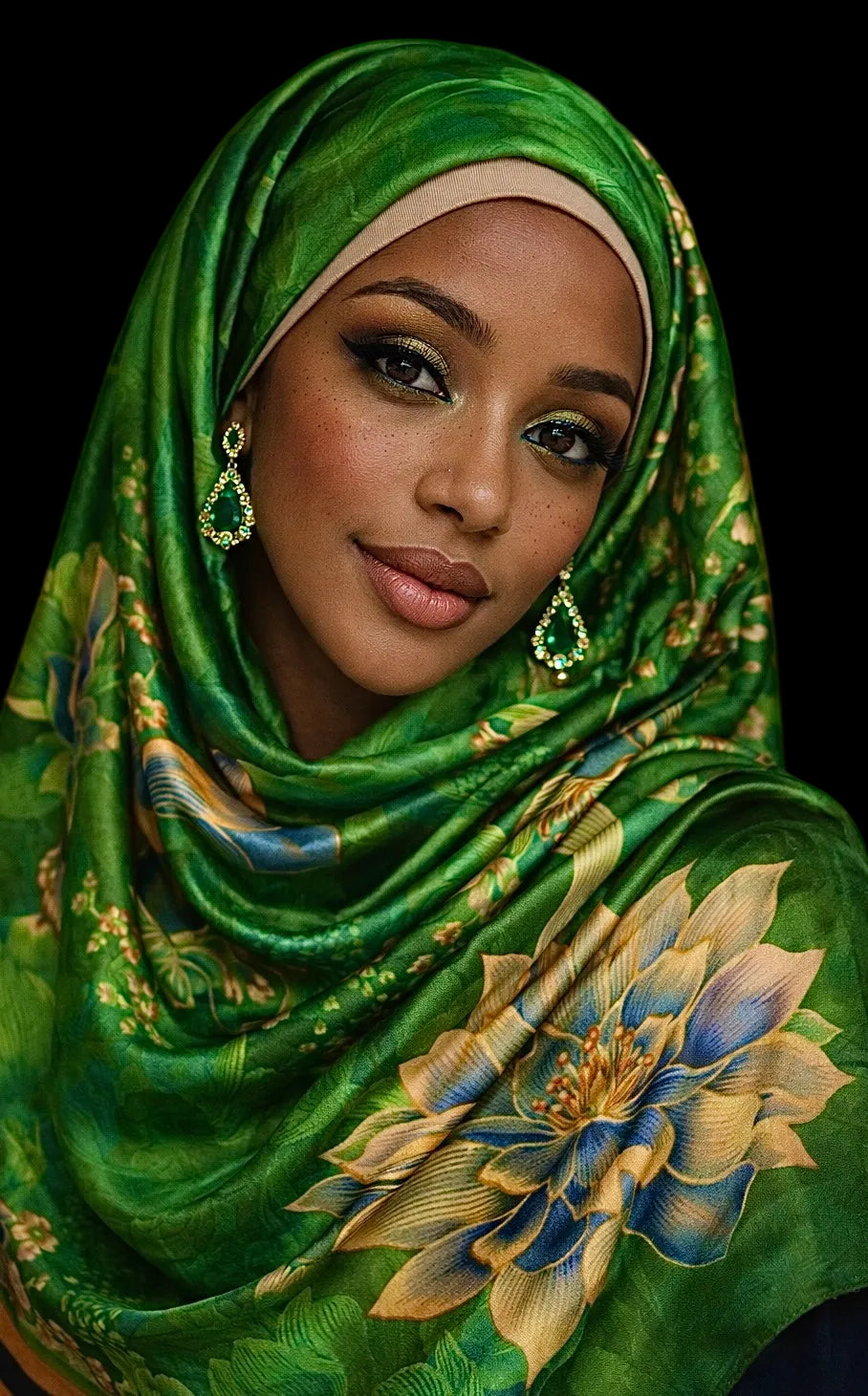 Green meadow scarf/hijab
