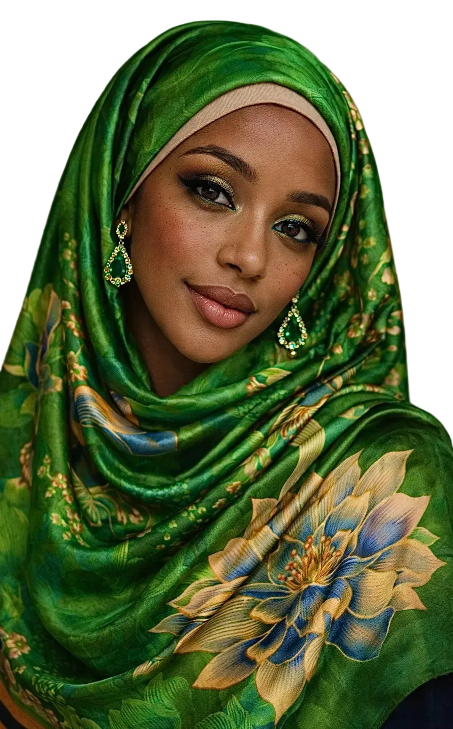 Green meadow scarf/hijab